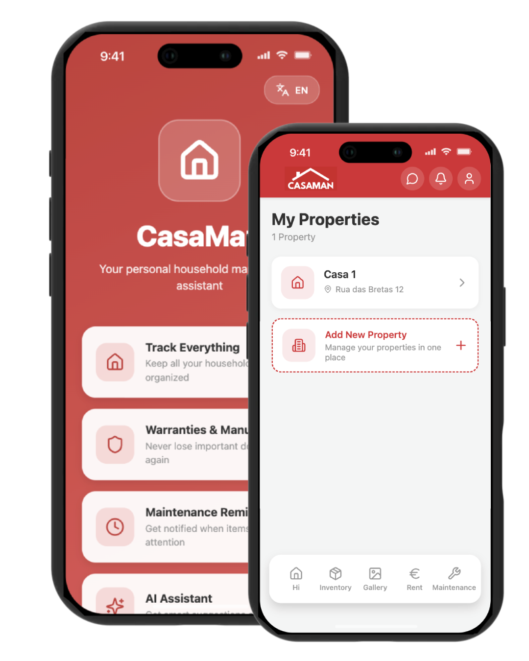 Casaman app on phone